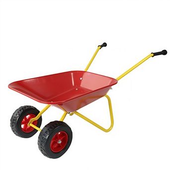 Kids Metal Garden Trolley with Steel Frame