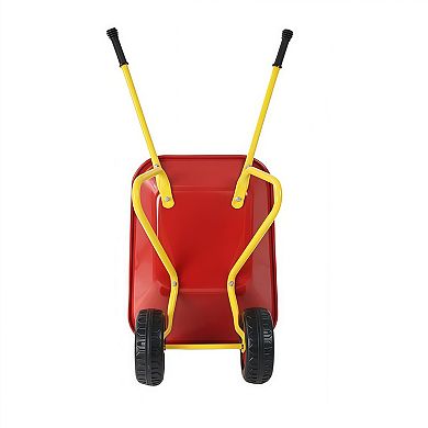 Kids Metal Garden Trolley with Steel Frame