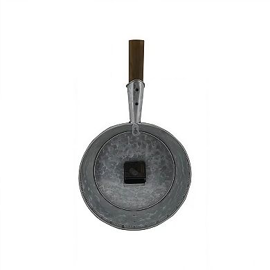 Rustic Iron and Wood Wall Clock with Weathered Numbers