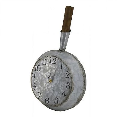 Rustic Iron and Wood Wall Clock with Weathered Numbers