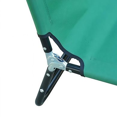 Folding Outdoor Lounge Chair with 5-Position Recline and Breathable Fabric