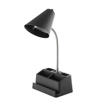Organizer Desk Lamp with USB Port and AC Outlet for Home or Office Use