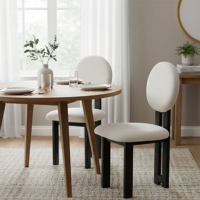 Set of 2 Fabric Side Chairs Dinning Chairs