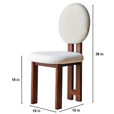 Set of 2 Fabric Side Chairs Dinning Chairs