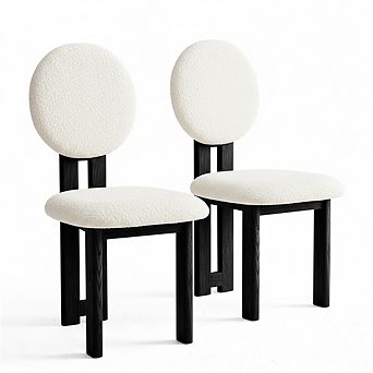 Set of 2 Fabric Side Chairs Dinning Chairs