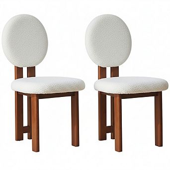 Set of 2 Fabric Side Chairs Dinning Chairs