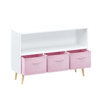 Foldable Fabric Drawer Children's Bookcase, Toy Storage Rack