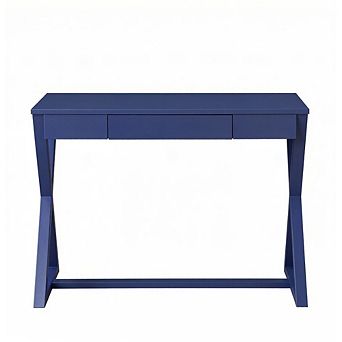 GOODSILO Twilight Finish Writing Desk with Storage Drawer and X-Shaped Base