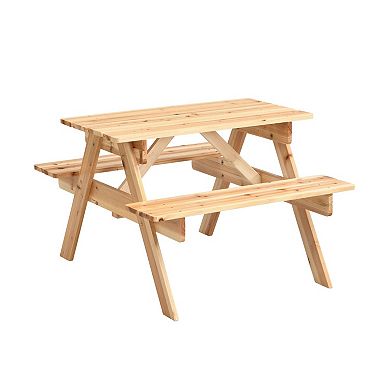 WOW PIONEER Wooden Children's Table and Chair Set for Play and Learning Activities