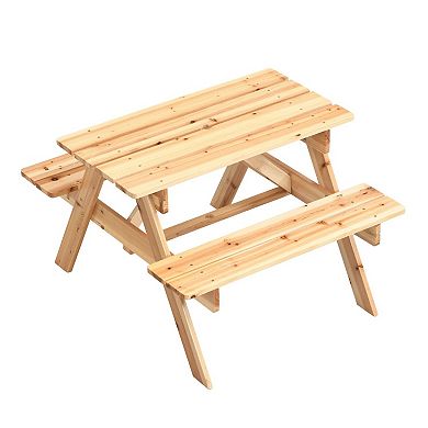 WOW PIONEER Wooden Children's Table and Chair Set for Play and Learning Activities