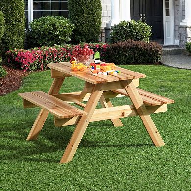 WOW PIONEER Wooden Children's Table and Chair Set for Play and Learning Activities