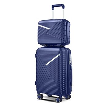 WOW PIONEER Expandable Lightweight Suitcase Set with 4 Double 360 Degrees Mute Spinner Wheels