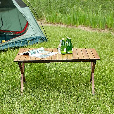 WOW PIONEER Lightweight Aluminum Folding Outdoor Table Portable Picnic Camping