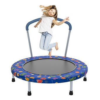 WOW PIONEER 36-Inch Indoor and Outdoor Mini Trampoline with Safety Handle for Young Children