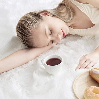 Faux Fur Rug Fluffy, Soft, White