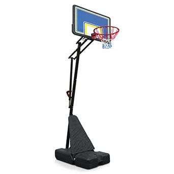 WOW PIONEER Adjustable Height Portable Basketball Hoop with Rebound System Backboard