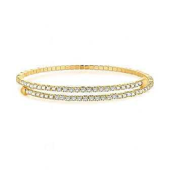 Gold-Tone Wrap Around Crystal Bracelet