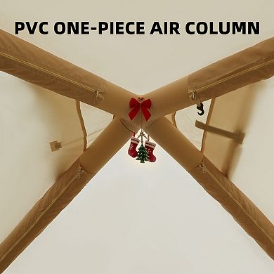 WOW PIONEER Spacious Inflatable 4-Season Tent with Canopy for 2-3 Person Camping