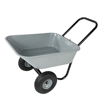 WOW PIONEER Versatile Two-Wheeled Garden Cart with Large Capacity and Pneumatic Tires