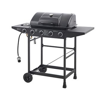 WOW PIONEER Four Burner Propane Gas Grill with Side Burner Outdoor Cooking