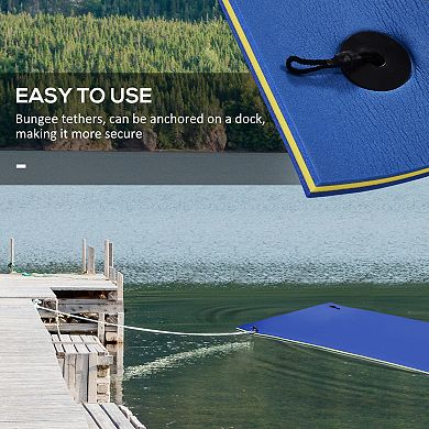 WOW PIONEER Large Floating Water Mat for Lake and Ocean Activities, Portable Foam Raft