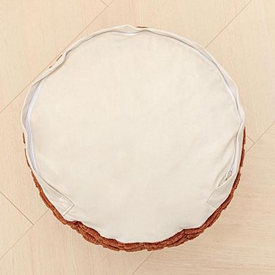 Round Pouf Ottoman, Footrest, Storage Pouf, Living Room Bean Chair