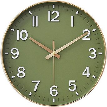 12-Inch Modern Silent Wall Clock, Battery-Operated, Non-Ticking, for Home