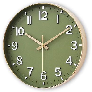 12-Inch Modern Silent Wall Clock, Battery-Operated, Non-Ticking, for Home