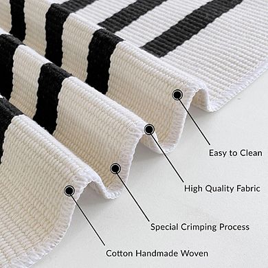 Striped Rug Washable, Non-Slip, Front Door Mat for Entryway