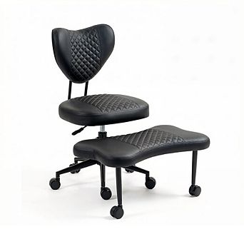 GOODSILO Ergonomic Cross-Legged Seating Chair with Lumbar Support and Adjustable Cushion