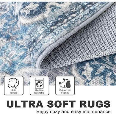 Moroccan Area Rug Soft, Washable, Non-Slip