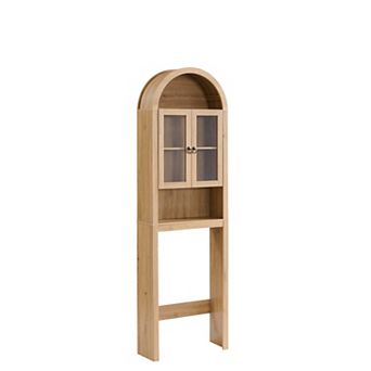 The Toilet Storage Cabinet, Bathroom Above Toilet Storage Cabinet with Doors and Adjustable Shelves