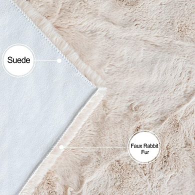 Faux Fur Area Rug Plush, Soft, Washable