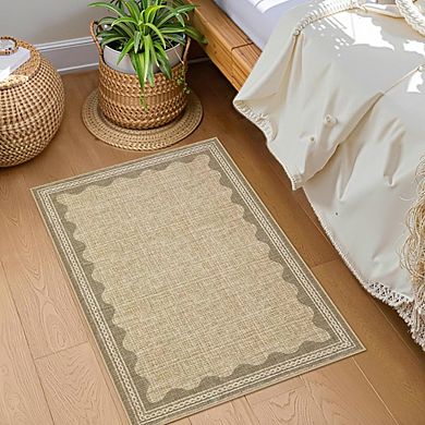 Jute Door Mat Washable, Non-Slip, Low Pile