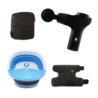 Pursonic Home Recovery Kit Red Light Pads Massage Gun Foot Spa