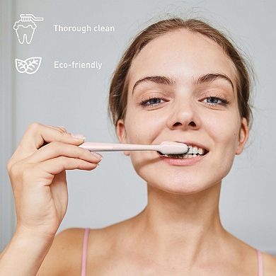 Eco Smile Bundle Cedarwood Toothbrushes and Whitening Serum