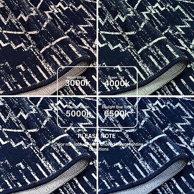 Moroccan Rug Washable, Non-Slip Low-Pile Mat for Entryway & Bedroom