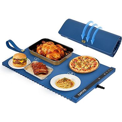 2-Zone Heating Food Mat - Surface Warmer with 6 Temp Settings & 3H Timer