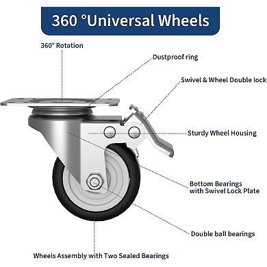 71" Metal Storage Cabinet on Wheels with Locking Doors, with Hanging Rod & Adjustable Shelves