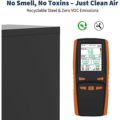 71" Metal Storage Cabinet on Wheels with Locking Doors, with Hanging Rod & Adjustable Shelves