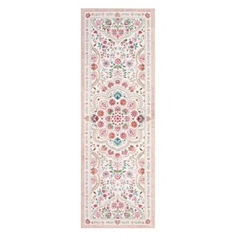 Washable Floral Area Rugs for Living Room Farmhouse Non Slip Ultra Soft Thin Carpet
