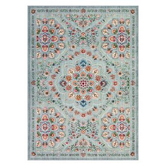 Washable Floral Area Rugs for Living Room Farmhouse Non Slip Ultra Soft Thin Carpet
