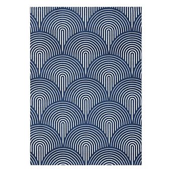 Washable Rug with Rubber Backing Modern Abstract Low Pile Rug Contemporary Lines Foldable Rugs
