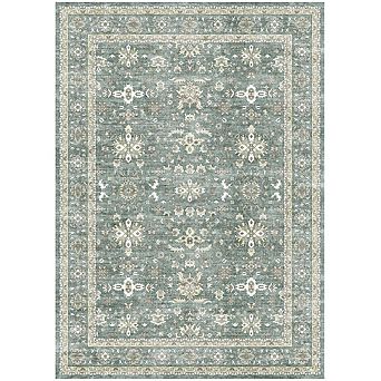 Washable Area Rugs for Living Room, Non-Slip Vintage Distress Large Rugs for Bedroom Dining Room