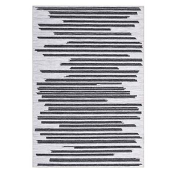 Washable Abstract Area Rug, Non-Slip Carpet for Living Room, Soft Stain Resistant Bedroom Rug