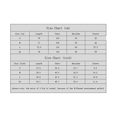 Women's Hollow Knit Short Sleeve Cardigan Beach Cover-Up