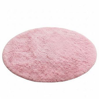Round Shaggy Area Rug, Washable Soft Fluffy Carpet