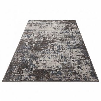 Abstract Area Rug Low Pile, Non-Slip