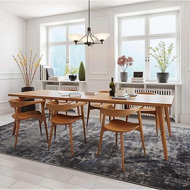 Abstract Area Rug Low Pile, Non-Slip