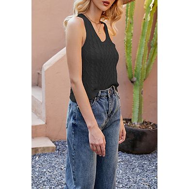 Women's Fashion Casual Knit V-Neck Camisole Top